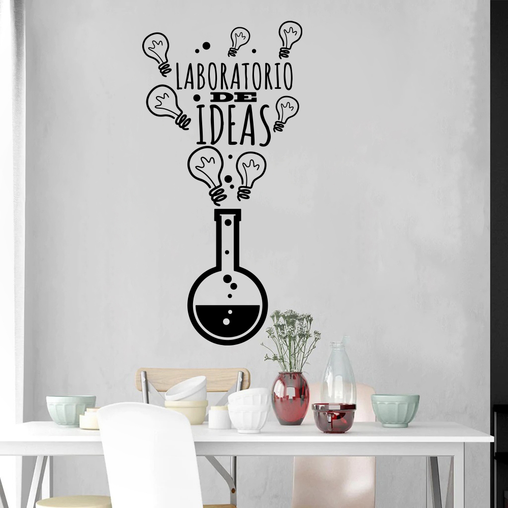 Lighting Decoration Ideas For Home - 스페인어 아이디어 실험실 전구 벽 스티커,