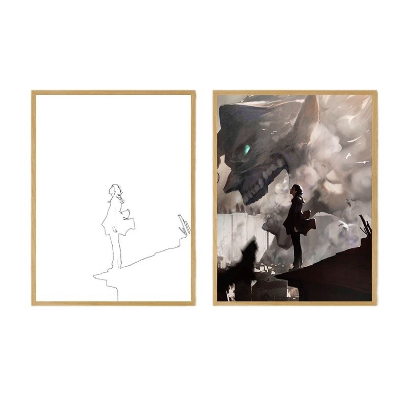 Lighting Decor Photos - 진격의 거인 LED 야간 조명 그림