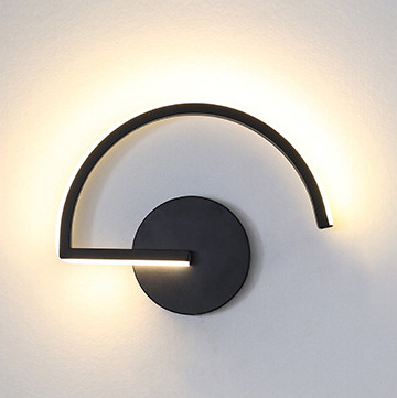 Up Lighting Decor - 현대적인 북유럽 LED 벽등, 미니멀리스트 블랙