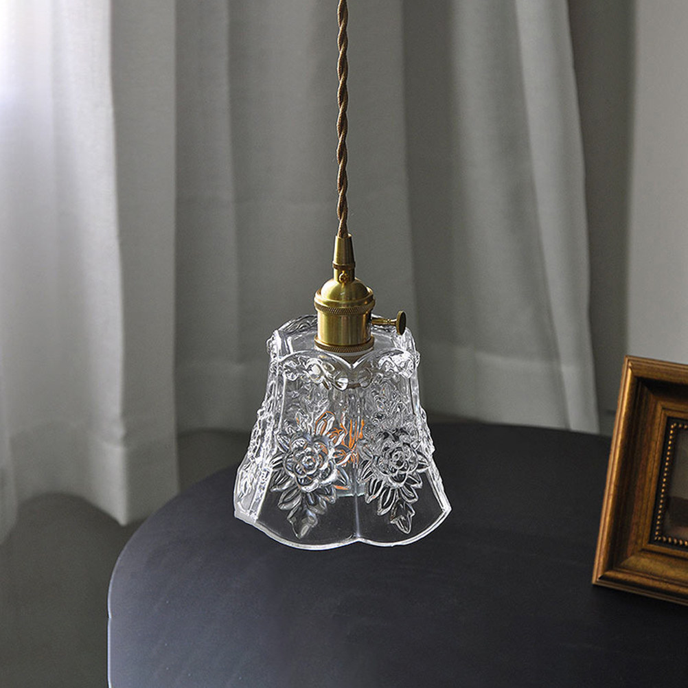 Lighting Decoration Ideas For Home - 레트로 유리 펜던트 조명, 우아한 골드