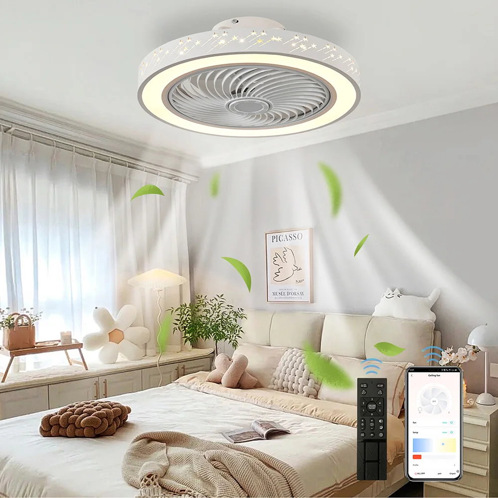 Decor Lighting Ceiling Fans - 스마트 앱 천장 선풍기 조명 포함