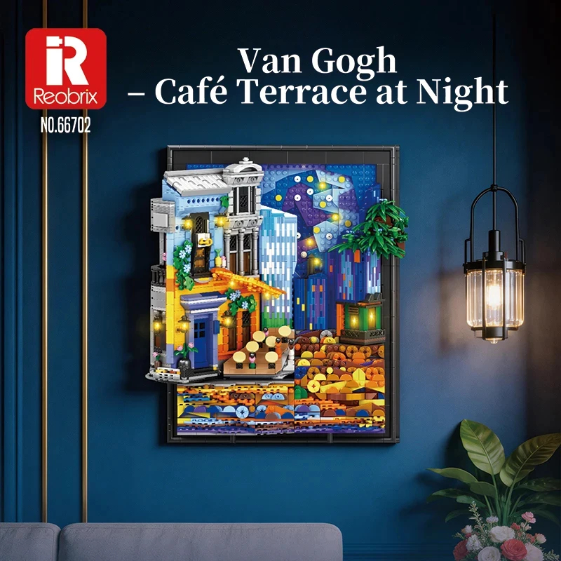 Lighting Decoration Ideas For Home - 2678PCS 밤하늘 카페 그림 프레임 빌딩