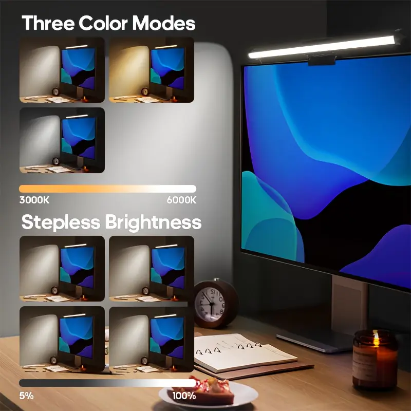 USB 전원 LED 모니터 라이트 바, RGB 색상 변 - Touch Dimmer Lamp 리뷰 및 가격