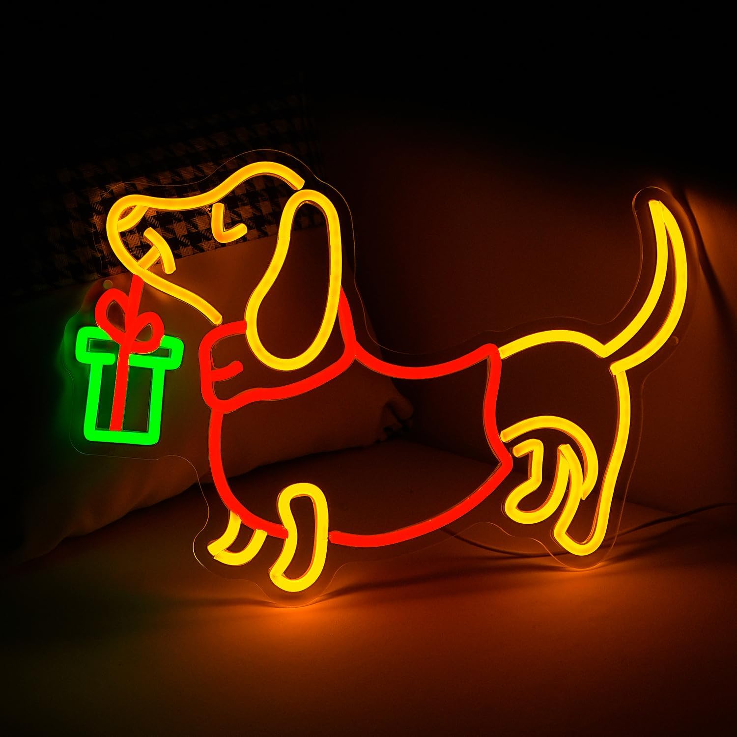 USB 디밍 가능한 닥스훈트 네온 사인 LED 조명,  - Lighting Decoration Ideas For Home 리뷰 및 가격