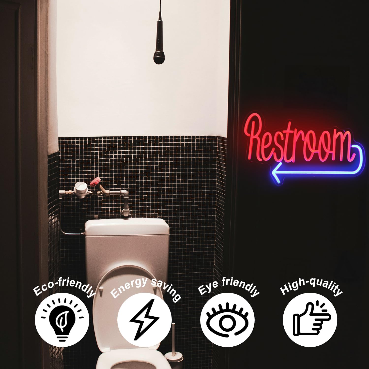 화장실 네온 사인 변기 네온 조명 표지판, 벽 장식,  - Restaurant Lighting Decoration 리뷰 및 가격