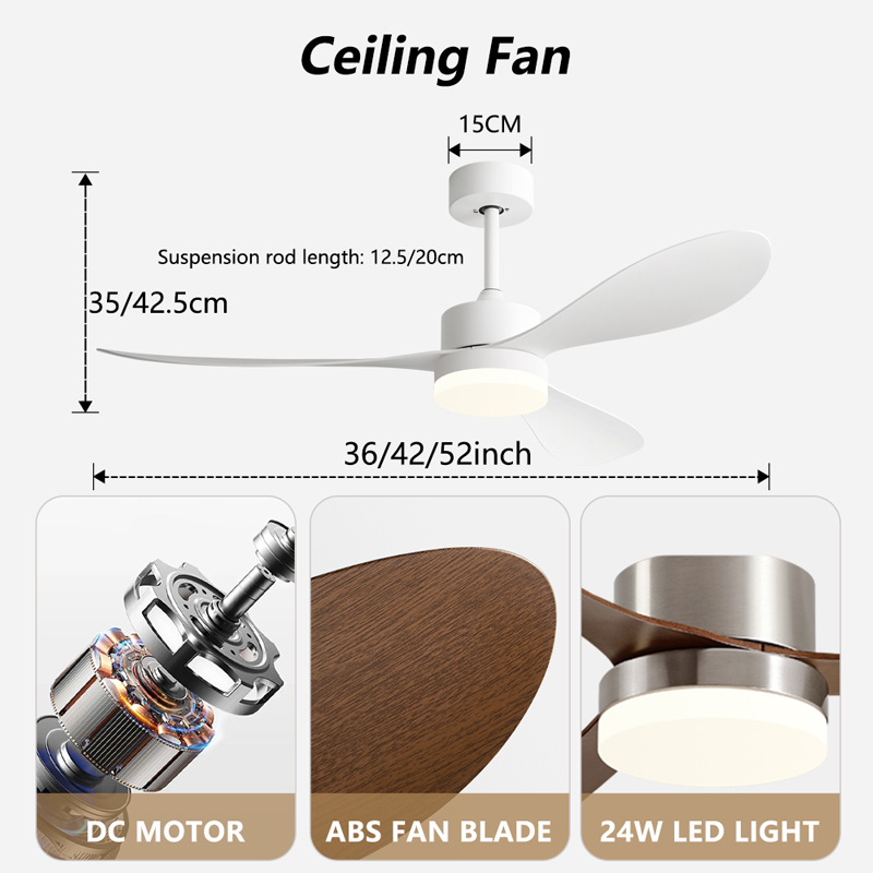 36/42/52인치 천장 선풍기 산업용 빈티지 ABS  - Decor Lighting Ceiling Fans 리뷰 및 가격