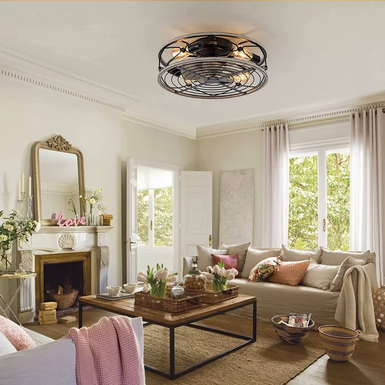 스마트 천장 팬 팬 조명 원격 제어 침실 장식 환기 램 - Decor Lighting Ceiling Fans 리뷰 및 가격