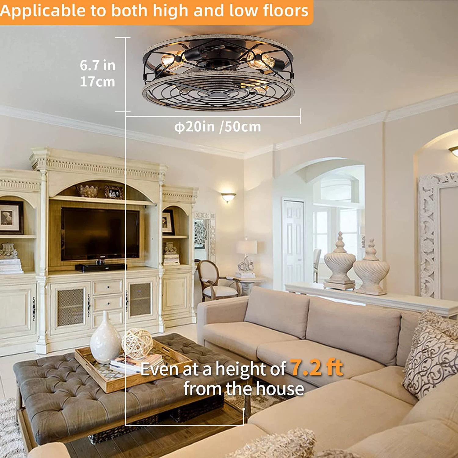 스마트 천장 팬 팬 조명 원격 제어 침실 장식 환기 램 - Decor Lighting Ceiling Fans 리뷰 및 가격