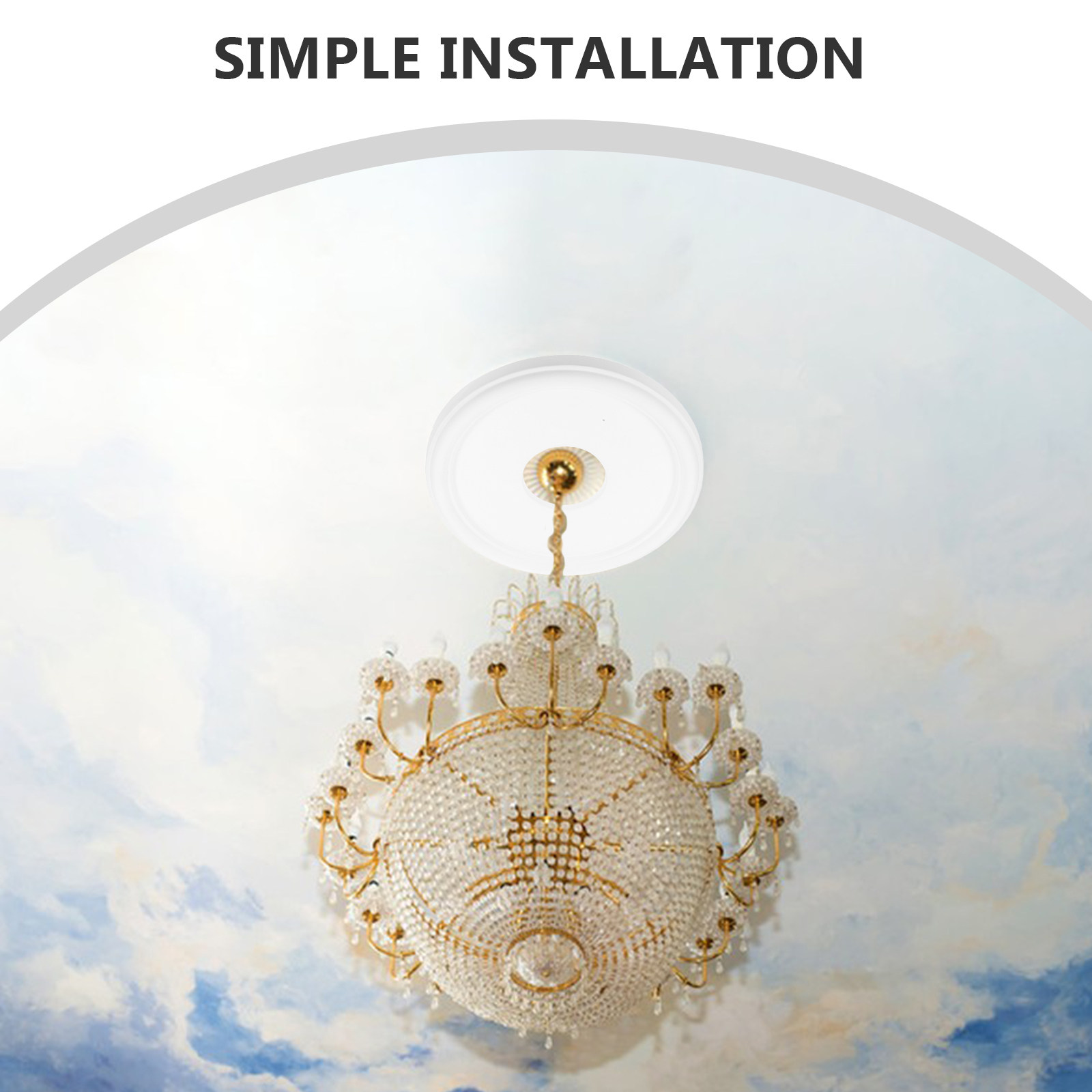 흰색 원형 천장 메달리온, 천장 선풍기 조명기구 커버, - Decor Lighting Ceiling Fans 리뷰 및 가격