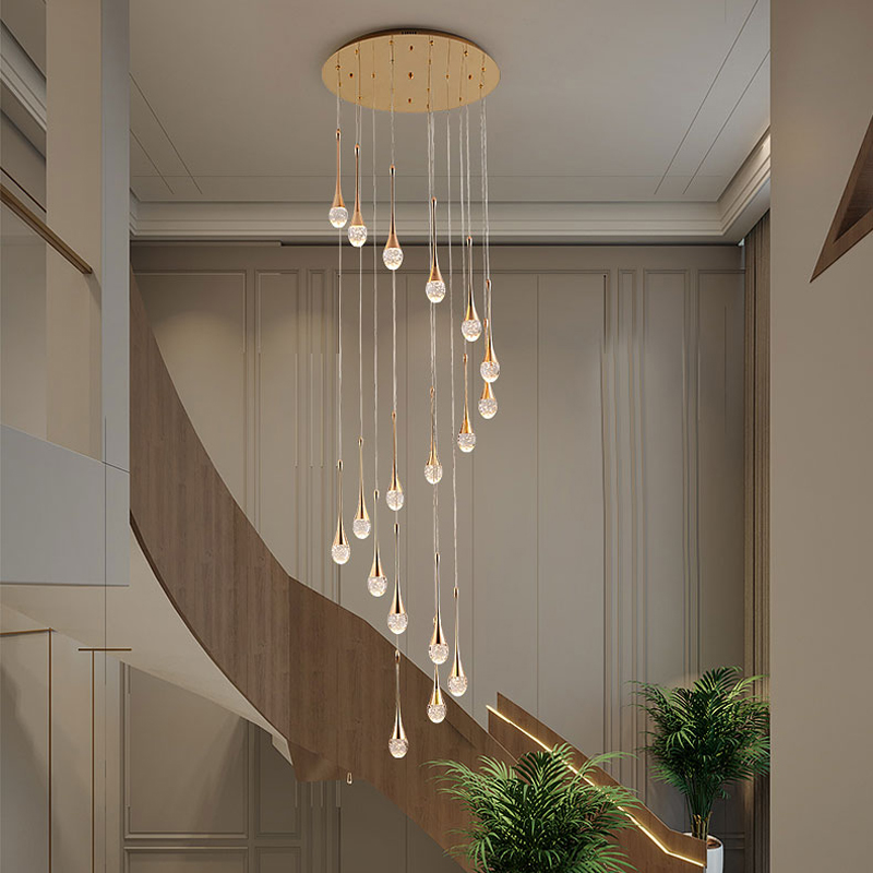 새로운 크리스탈 버블 럭셔리 샹들리에 거실 계단 샹들리 - Decor Lighting Online 리뷰 및 가격