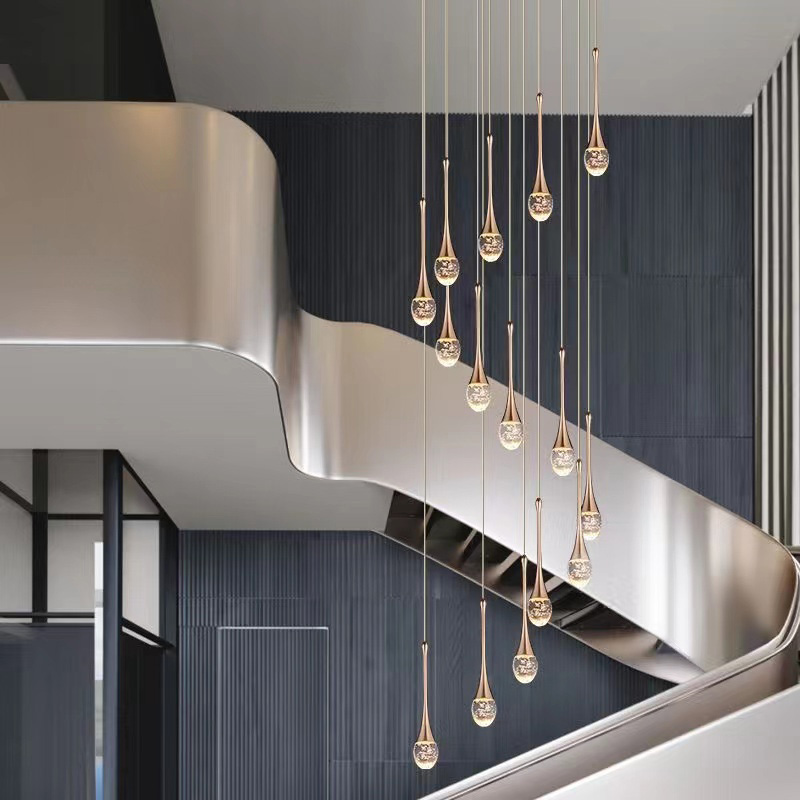 새로운 크리스탈 버블 럭셔리 샹들리에 거실 계단 샹들리 - Decor Lighting Online 리뷰 및 가격
