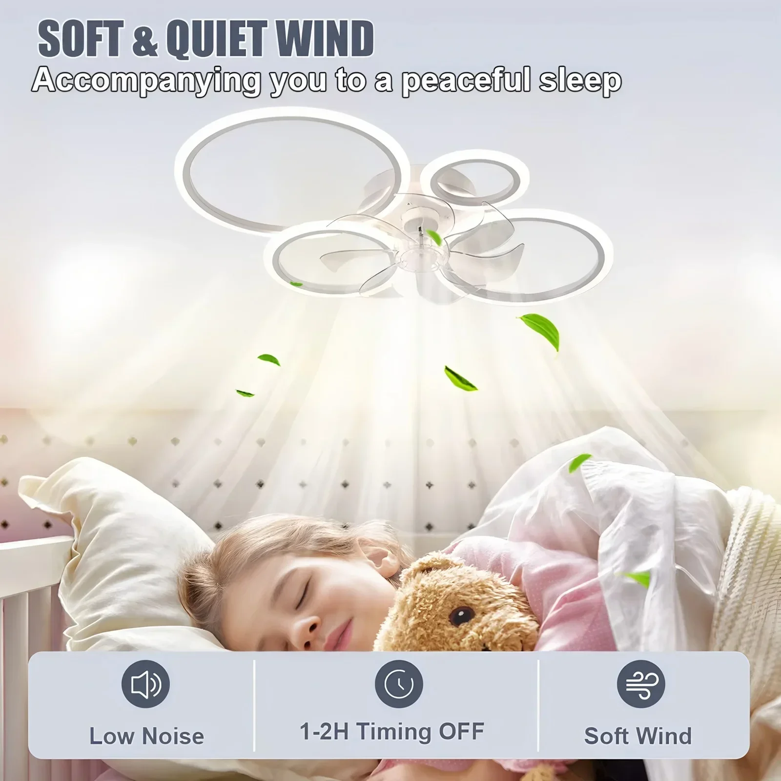 LED 조명이 있는 링형 천장 선풍기, 북유럽 미니멀리 - Decor Lighting Ceiling Fans 리뷰 및 가격