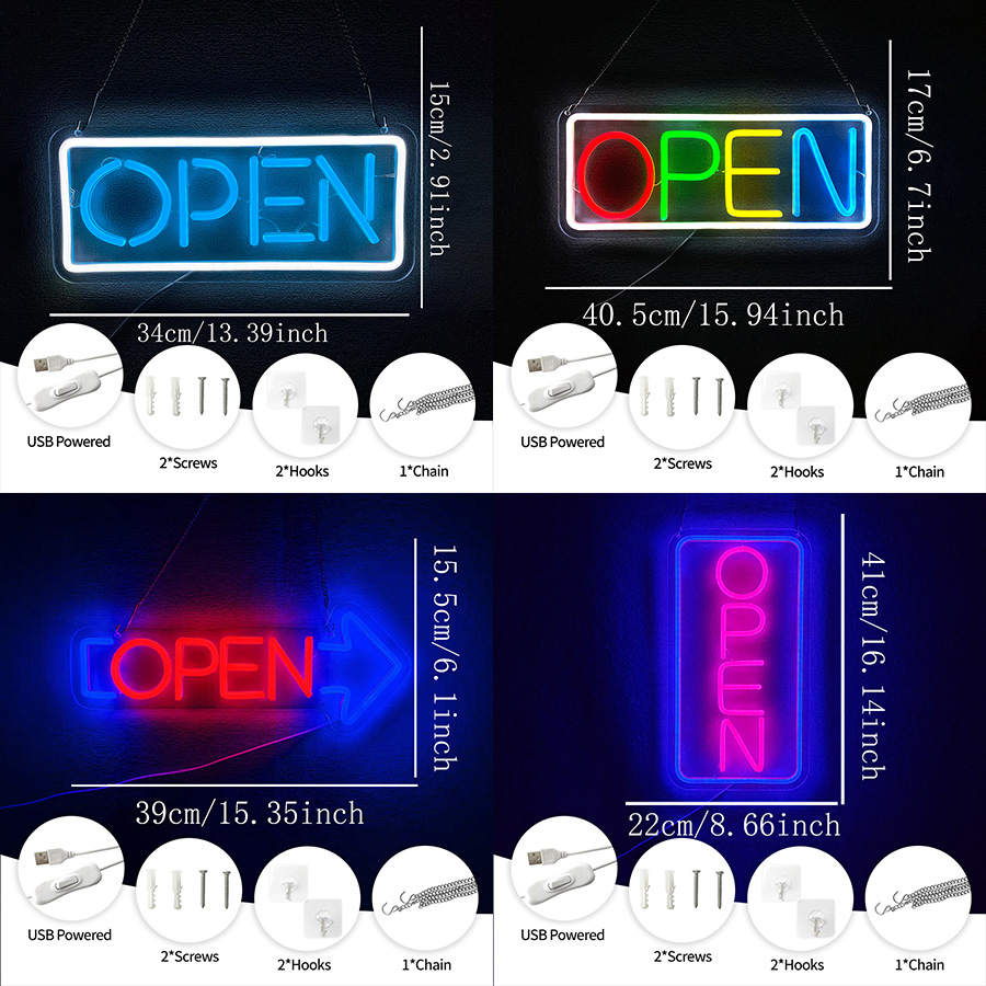 벽 장식용 오픈 시리즈 네온사인, 레스토랑 장식용 조명 - Restaurant Lighting Decoration 리뷰 및 가격