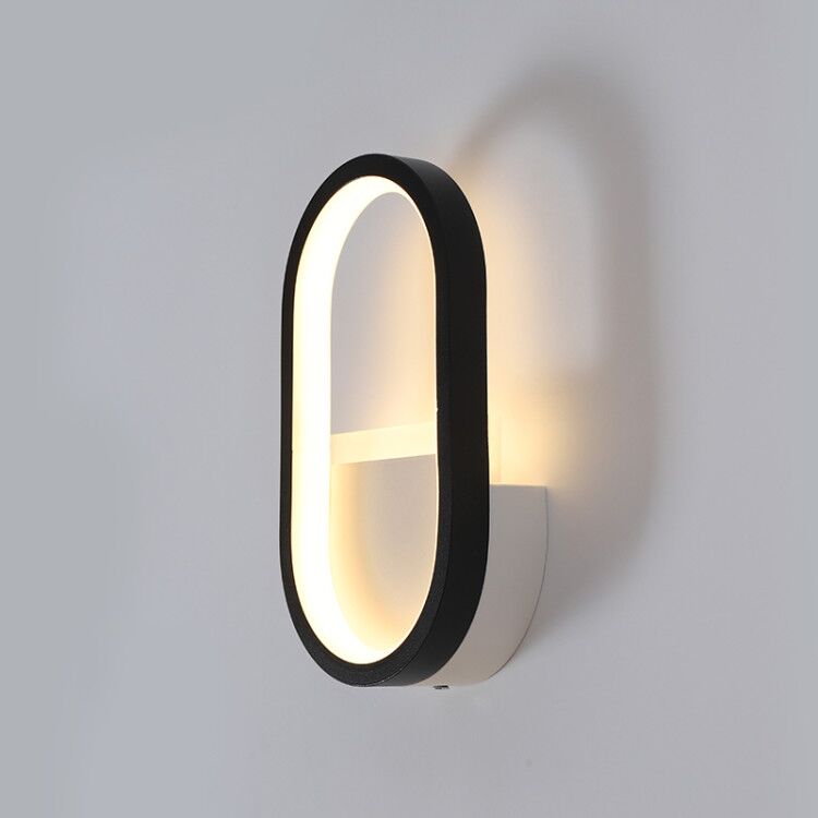 현대적인 북유럽 LED 벽등, 미니멀리스트 블랙 기하학 - Up Lighting Decor 리뷰 및 가격