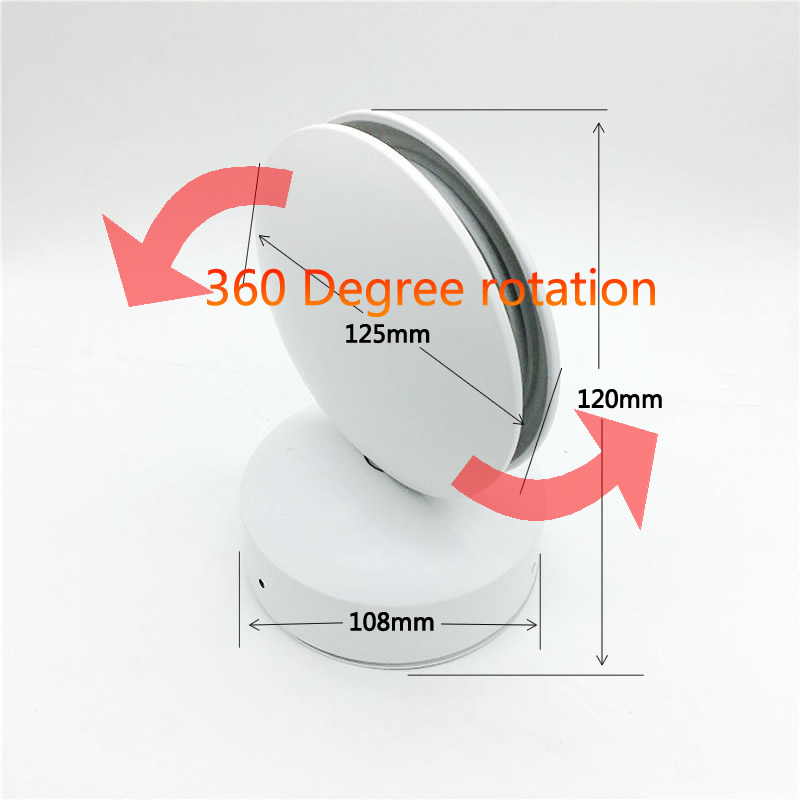 Roukeymi 블랙 실내 LED 벽 램프 360 회전 - Decor Lighting Online 리뷰 및 가격