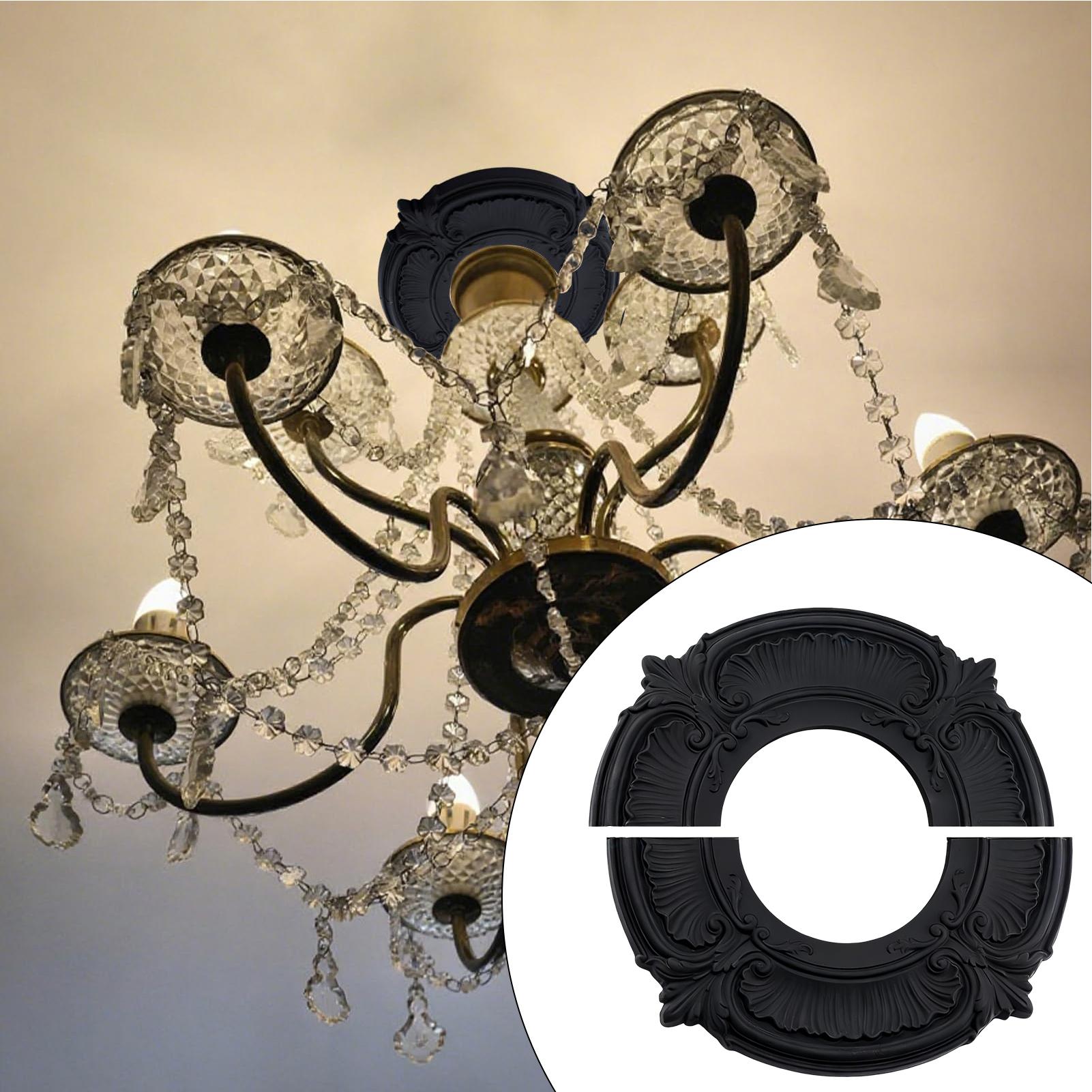 블랙 스플릿 천장 조명 메달리온 팬 패널 장식 커버 ( - Decor Lighting Ceiling Fans 리뷰 및 가격