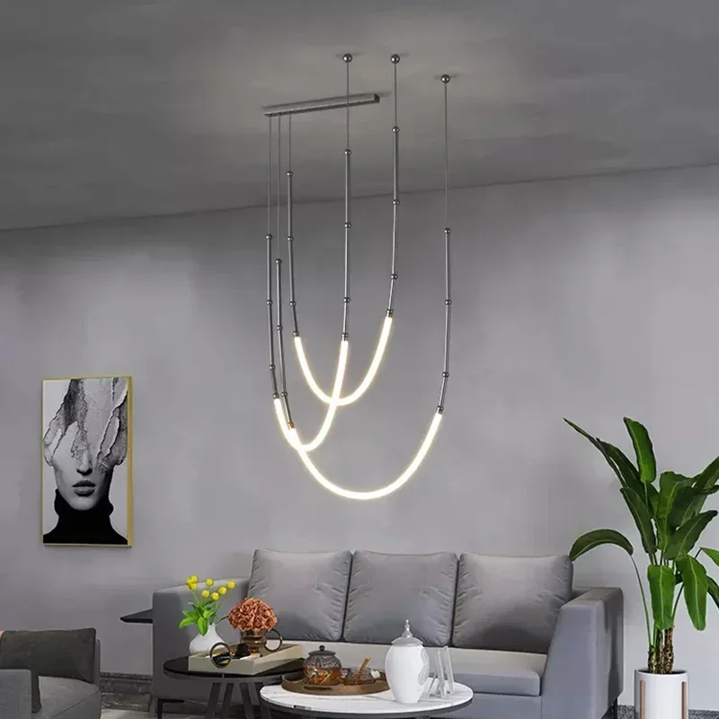 노르딕 라인 LED 실리콘 샹들리에 모던 크리에이티브  - Decor Lighting Online 리뷰 및 가격