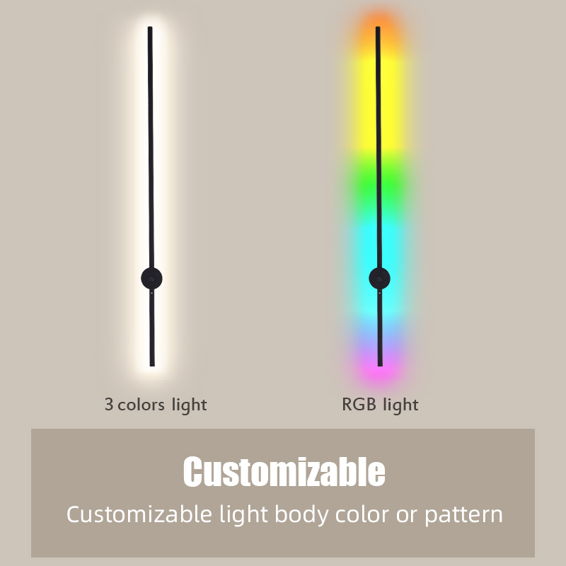 현대적인 충전식 LED 벽등 블랙 알루미늄 바디 선형  - Up Lighting Decor 리뷰 및 가격