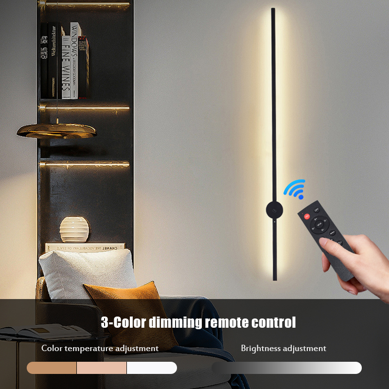 현대적인 충전식 LED 벽등 블랙 알루미늄 바디 선형  - Up Lighting Decor 리뷰 및 가격