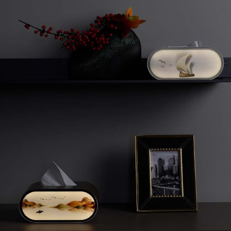 사진이 있는 LED 야간 조명 티슈 박스, 스마트 센서 - Lighting Decoration Ideas For Home 리뷰 및 가격