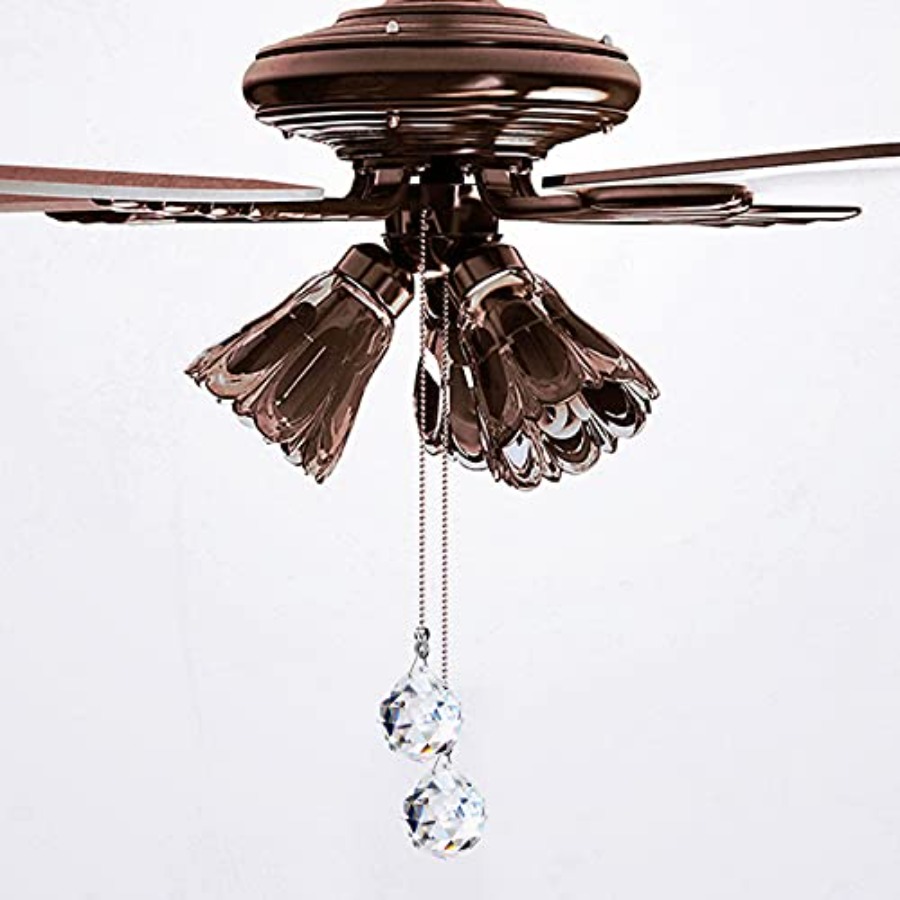 4개 팬 체인 연장 장식용 크리스탈 장식품 투명 프리즘 - Decor Lighting Ceiling Fans 리뷰 및 가격